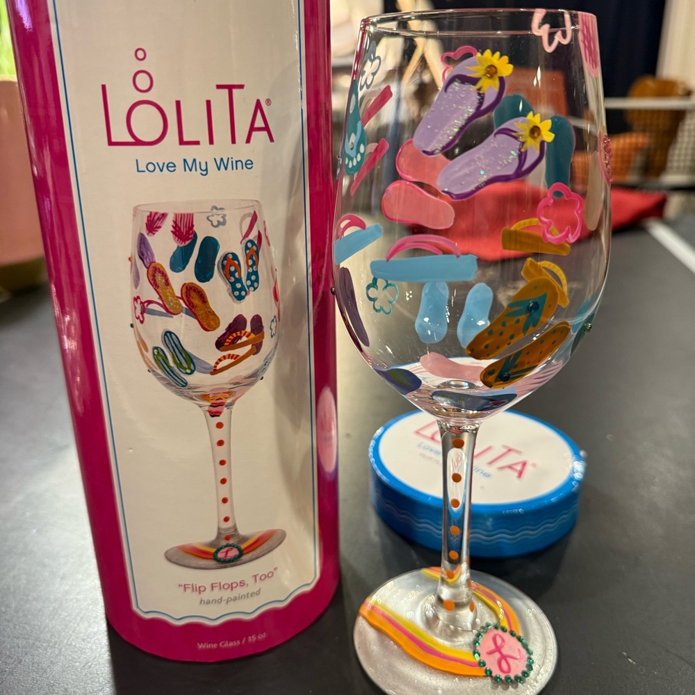 Lolita Flip Flop Wine Glass - Flip Flops Too